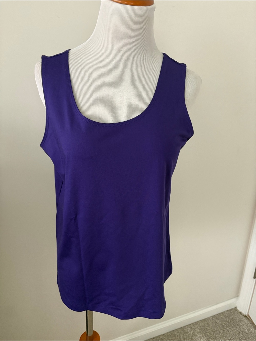 Chico's Deep Purple Scoop Neck Tank